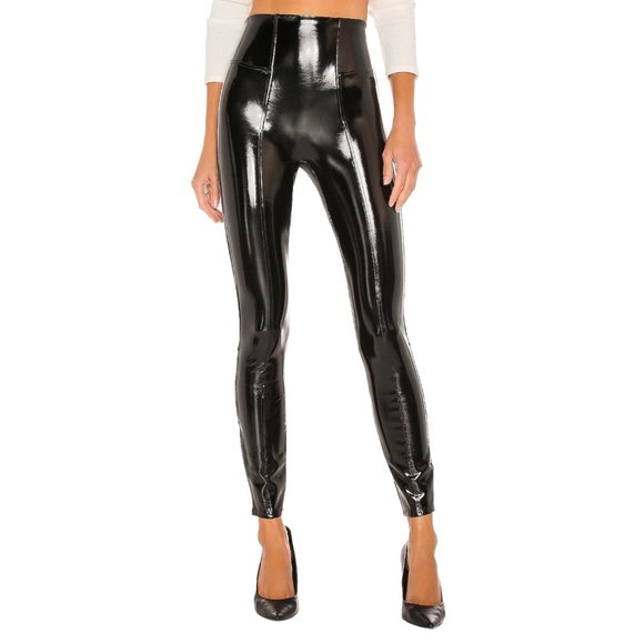 SPANX Faux Patent Leather Leggings XS NWT - Picture 1 of 11